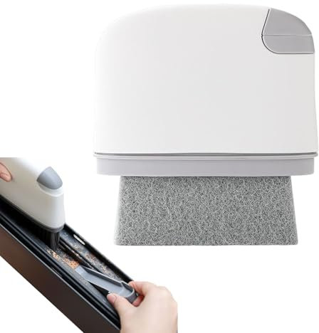 Strumento di pulizia della spazzola della guida della finestra per giunti stretti, pulitore compatto 2 in 1 | Soglia della porta scorrevole portatile detergente, pulizia efficace della casa per