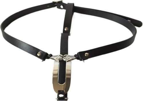 Tplkxurib Edelstahl Silikon Weibliche Keuschheitsgürtel Einstellbar Gürtel Chastity Belt Damen Keuschheitskäfig Unsichtbarer Bondage Höschen BDSM Keuschheit Sex-Spielzeug für Frauen,Schwarz
