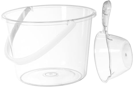 TOYANDONA Seau à Eau Plastique Grand Volume avec Poignée Seau Multifonction pour Ménage Lavage Jardinage et Rangement Résistant et Réutilisable avec Couvercle Pratique