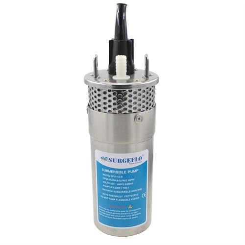 pompa sommergibile solare in acciaio inossidabile DC 12V 24V grande flusso di sollevamento 70M pozzo profondo sommergibile giardino esterno domestico(8L 24V)