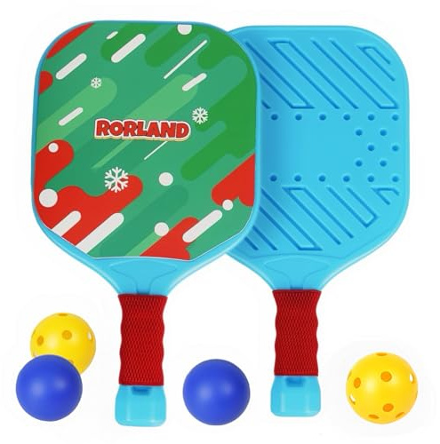 Smartwo Pickleball Paddle Set of 2 for Kids, Lightweight Racket