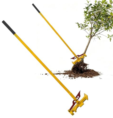Utensile per rimuovere radici con bordo seghettato per rimuovere piccoli alberi, cespugli e pali di recinzione in legno