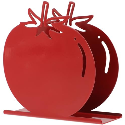 CALLARON Servilletero de Hierro Rojo Diseño Elegante y Soporte Independiente para Servilletas, Adecuado para Hoteles y Fiestas, Resistente y Duradero