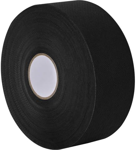 LoogCape Ruban adhésif pour gazon artificiel, noir, 5 cm x 20 m, tissu non tissé pour intérieur et extérieur, imperméable, indéchirable, double face, réparation, fixation, montage, étanchéité