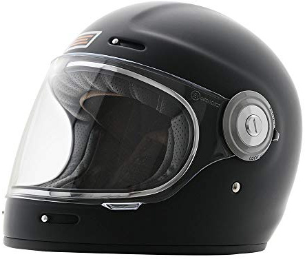 Origine Integralhelm aus Fiberglas Retro Cafe Racer Vega X-Small mattschwarz