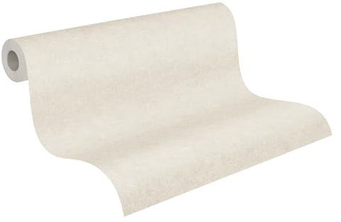 A.S. Création Uni-Vliestapete im Boho-Stil – Beige – 10,05 x 0,53 m | Einfarbig & vielseitig kombinierbar – matte Wandtapete, ansatzfrei & spurlos abziehbar – für Wohn-, Schlaf- & Arbeitszimmer