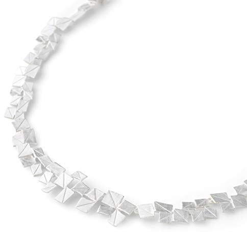 Heideman Halskette Partis Damen - aus hochwertigem Edelstahl - silber gold farbend matt - Eyecatcher Kette für Frauen - Gebürstete Oberfläche in geometrischen Formen