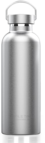 Triple Tree 26OZ Vacuum Insulated Stainless Steel Water Bottle, Double Wall Wide Mouth Lids Keeps beverage Hot or Cold Sweat Proof