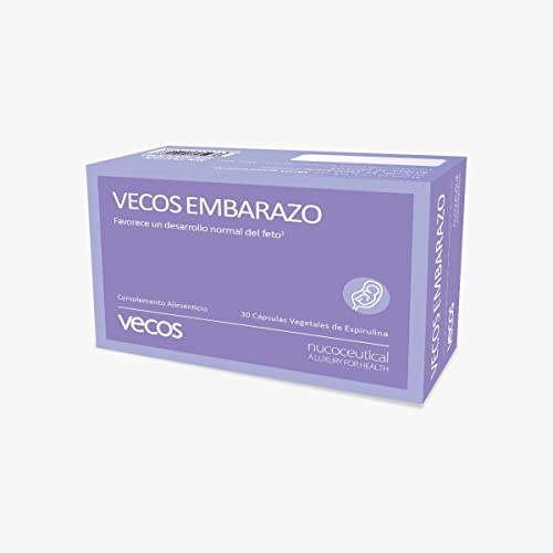 Vitaminas para el Embarazo - Vecos Embarazo - 30 Cápsulas - Favorece un Desarrollo Normal del Feto - Propiedades Antioxidantes - Complemento Alimenticio