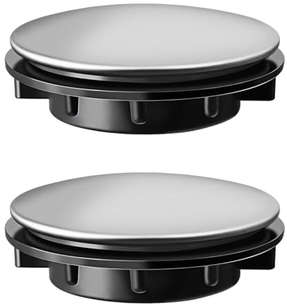 Sink Hole Cover Sink Tap Hole Plate Stopper Cover Blanking Metal Plug, 2Pack (Installing Hole for 31-40mm)