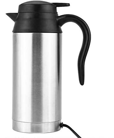 Bouilloire de voyage 750 ml - Pour le chauffage de la voiture - Tasse chauffante - Thermos de voyage - Pour la conduite à distance, le camping en plein air - 12 V/24 V (12 V)
