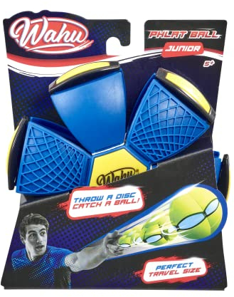 Wahu - PHLAT BALL Junior - Blau - Mini Faltbare Wurfscheibe - Outdoor-Spiele für Kinder ab 5 Jahren - Innovative Ball 10,2cm, Frisbee 15,2cm - Outdoor-Spiele für 2+ Spieler - Mini-Reiseversion