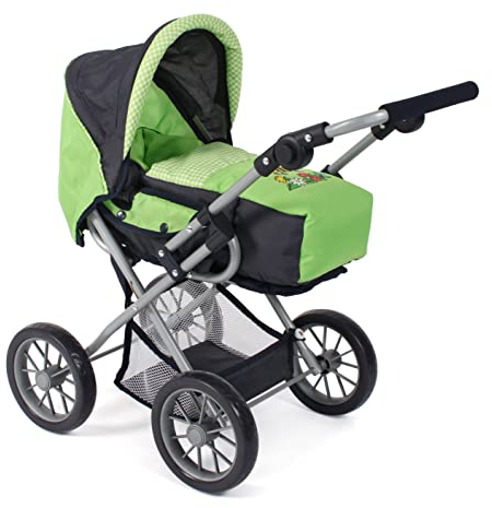 Bayer Chic 2000 - Puppenwagen Leni, 2in1 Kombipuppenwagen mit herausnehmbarer Tragetasche, Bumblebee, grün, Navy, 560-16