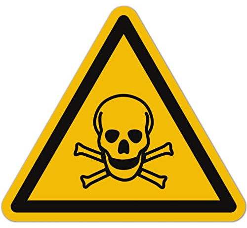 Aufkleber Giftig/Toxic (15 Stück, 50 mm) - Warnung vor giftigen Stoffen