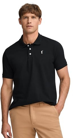Polo Club Polo Manica Corta Uomo Nero Regular Fit Maglietta 100% Cotone
