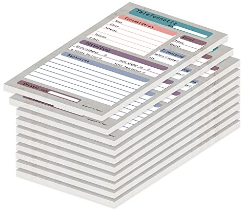 PRICARO Telefonnotizblock, A5, Register, 10 Stück