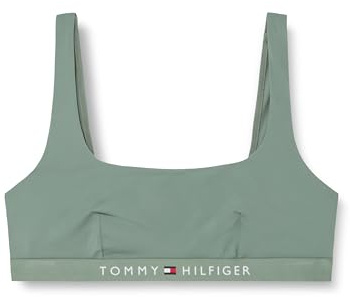 Tommy Hilfiger Top de Bikini Tipo Bralette sin Relleno para Mujer, Verde (Faded Lime), M