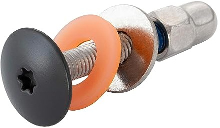 Balkonschrauben aus Edelstahl mit Gewindehülse in verschiedenen Farben und Größen, Montagesatz für HPL-Platten, Balkonverkleidung (M5 x 20mm, Anthrazit RAL 7016, 50)