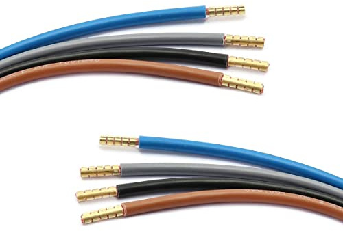 Xenterio 16 mm² Elektro-Verdrahtungssatz | 4x 36 cm (BN/SW/GR/BL) | Beidseitig 18 mm gecrimpt | Flexible H07V-K Kupferleitung für Zählerschrank, Wallbox & PV