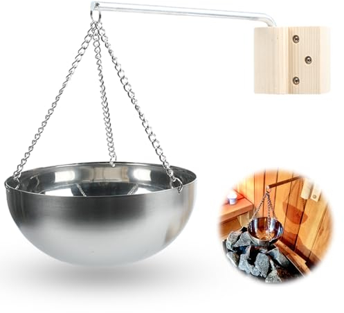 Palwin Bol D'arôme Sauna, 12cm Bol de Sauna Acier Inoxydable, Accessoires de Salle de Sauna, Bol D'huile Essentielle Pour Spa Bol Tasse Huile Essentielle Bol Sauna Accessoires D'ambiance