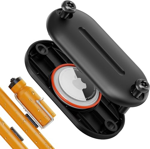 Support de vélo airtag étui de suivi GPS étanche pour Apple Airtags, support antivol caché sous la cage à bouteille, vis de sécurité M5 étendues noires avec pilote
