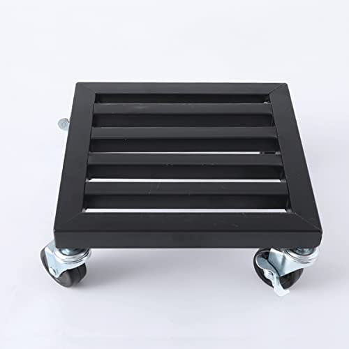 MYVVKIA Pflanzenständer aus Metall, quadratisch, aus Eisen, mit Rädern, Blumentopf-Tablett, Pflanzwagen, Untersetzer, bewegliches Tablett, Garten-Blumentopf-Untersetzer, Paletten