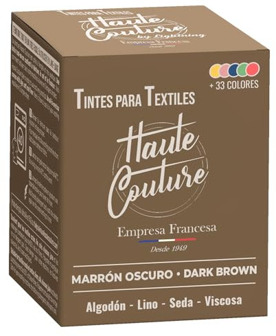 Haute Couture Braun Textilfarbe – 350g – Dunkelbraun - Alles-in-Einem – Fertig zur Anwendung für Kleidung und Stoffe