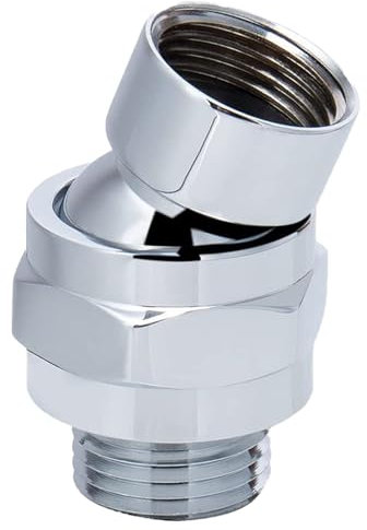 Adaptador de cabezal de ducha con articulación esférica de latón, bolas giratorias ajustables, extensión de brazo de ducha, fácil de instalar