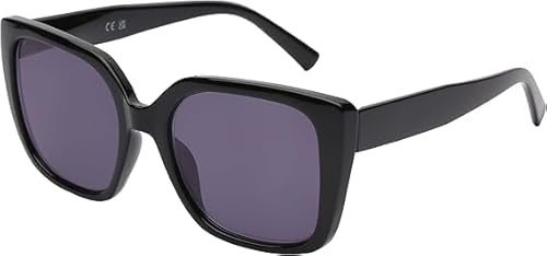 DOOViC Lesesonnenbrille mit Sehstärke 1.75 Groß Schwarz Eckig Brillengestell