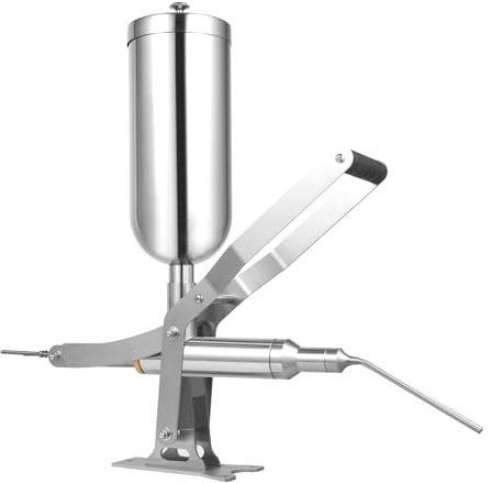 JUWTEEI Manual Churrera Churros Filler Maker Machine, 5L Spanish Donuts Dessert Churro Makers Stainless Steel Chocolate Jam Filling Churro Maker Machine, Donut Filler for Cream Filling