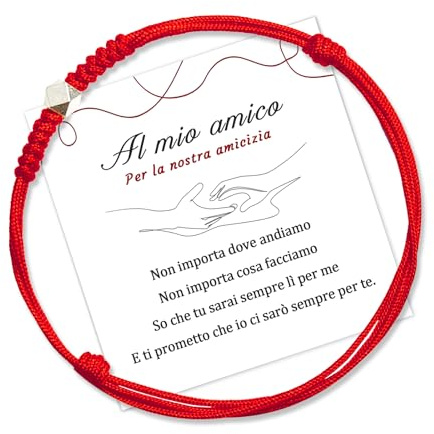 QianSiLi Filo Rosso Del Destino Braccialetti Portafortuna Rossi, Bracciale Rosso Kabbalah Per Donna Uomo Baby, Braccialetti Regali Per Lui E Lei, Regolabile, Argento 925