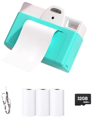 Boddceto Children Camera Instant Print Kids Digital Thermal Print Camera Instant Photo Printing Camera Toys Gifts Boy and Girl B