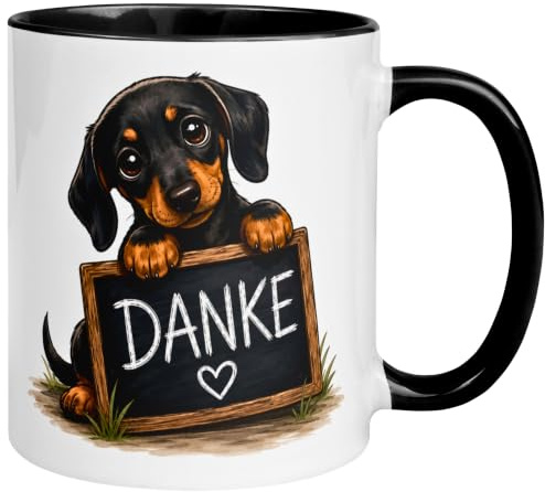 Danke Tasse mit Hundemotiv | Einfach Mal Danke Sagen Geschenk | Dankeschön Hund Hundesitter Hundesitting Hundezüchter Hundetrainer Hundetrainerin Hundemama Hundepapa