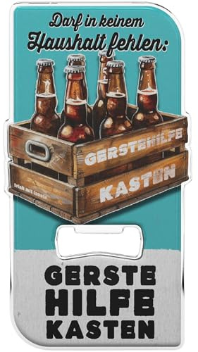 LANOLU Flaschenöffner lustig für Männer - GERSTE HILFE - cooler Bieröffner lustig, Bier geschenke für Männer, Biertrinker Geschenk