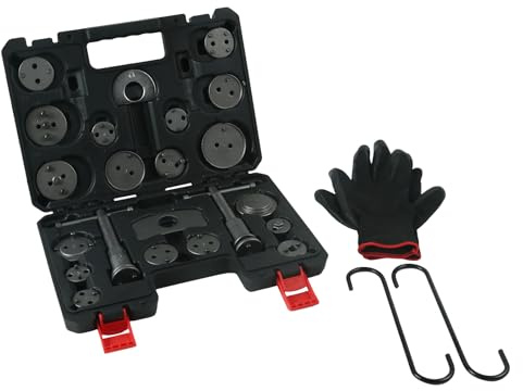 X-UP Bremskolbenrücksteller Auto Set 23-TLG | Universal Bremsenrücksteller & Bremskolben Rückstellwerkzeug | KFZ Werkzeug für Bremsen und Bremssattel Scheibenbremsen