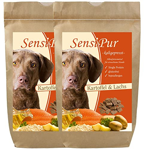 SensiPur - Kartoffel & Lachs - Kalt Gepresst - Trockenfutter für Hunde 24 kg