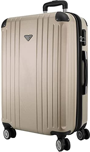 VIDA Valise Rigide VR610B Roues Doublons Qualité/Prix (Cuivre (Cooper), M - Medium - 76L - 66x44x26cm - 3,5kg)