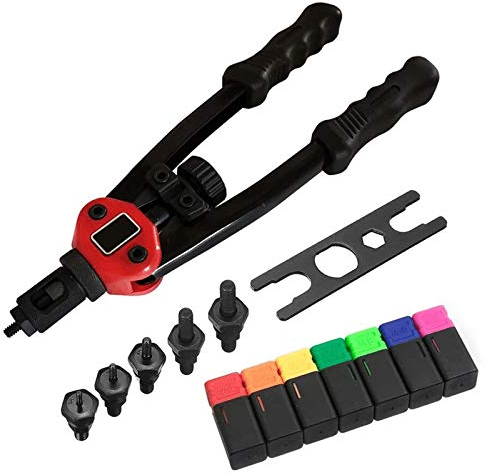 Nietmutternzange Set, Nietzange M3, M4, M5, M6, M8, M10, M12 Nietmuttern Für Dicke Stahlbleche, 13'' Heavy Duty Hand Riveter Rivet Nut Gun
