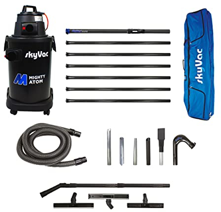 SkyVac Mighty Atom, Gutter Vacuum, Polypropylene, Black, 1400 W, 35 liters