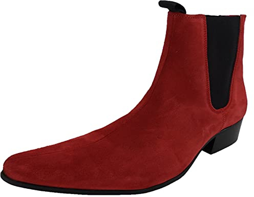 Ikon Original Mens Winklepicker Mod Beatle Boot (7 UK, Red, 7)