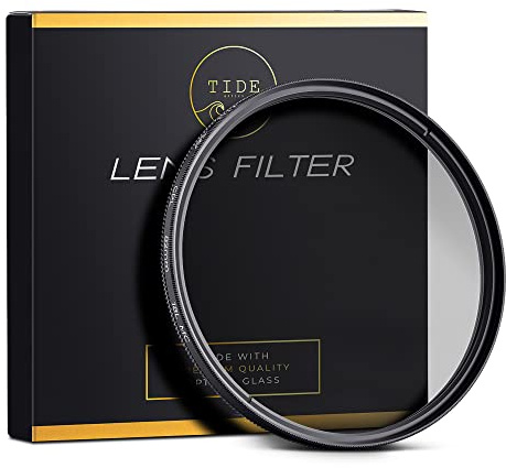 Tide Optics Filtre polarisant pour Objectif CPL (62 mm) Filtre polarisant Fin Circulaire, Verre Optique MRC