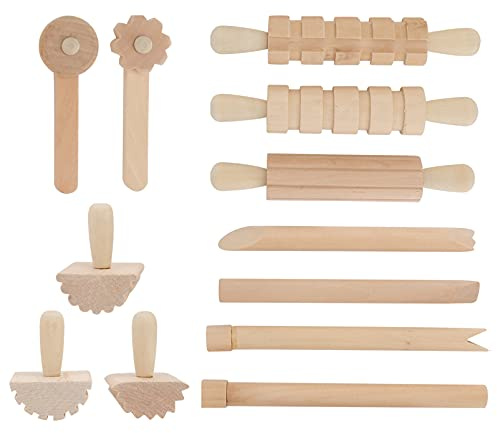 Knete Knetwerkzeuge für Kinder, zum Selbermachen von Knetmasse, Teigformen, Nudelholz, Tonausstecher, Spielset für Kleinkinder, Vorschulspielzeug, Klassenzimmer Zubehör