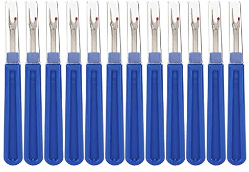 Hapivida Seam Ripper, Profi Nahttrenner Set mit ergonomischem Griff und Schutzhülle, 12 Stück Edelstahl Faden Unpicker für Nähen und Schneidern