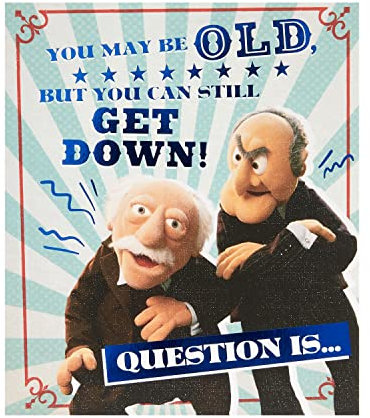 UK Greetings | Disney Muppets Birthday Card For Him/Male/Friend | Happy Birthday Gifts | Him, Boys, Men | Statler & Waldorf Design | With Envelope | 165 x 190 mm
