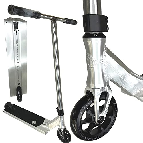 F26 Ethic DTC V2 Stunt-Scooter, H=85 cm, Raw Silber gebürstet | für Park und Street, leichter Freestyle-Roller, HIC, T-Bar Light