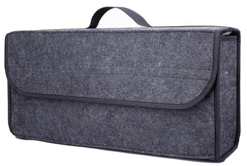 RUFD Auto Kofferraum Organizer für BMW 3 Series Cabrio E30 E36 E46 E93, Faltbarer Lagerung Zusammenbruch Tasche Weiche Filz Aufbewahrungs Box,B Grey-M