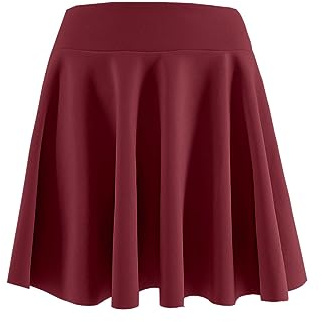 JOPHY & CO. Gonna Ragazze Bambine Plissettata Midi Versatile Vita Elastica (8 Anni, Bordeaux Corto)