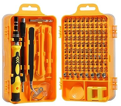 JMorCO Drehmomentschlüssel metrisch mit Adapter-Steckschlüssel-Schraubendreher-Bit, Lotrohr, Auto-Reparatur-Werkzeug, Multifunktions-Ratschen-Steckschlüssel-Set, Ringschlüssel (Farbe: Gelb)