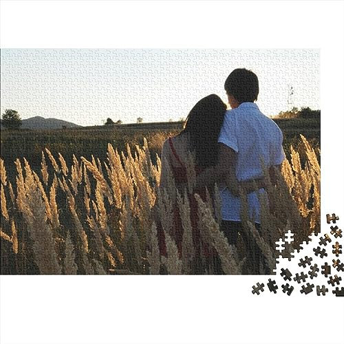 Lovers Personalisierte Eigenes Fotopuzzle 1000 Teile, Individuelles Puzzle Mit Eigenem Foto, DIY Personalisiertes Hölzernes Fotopuzzle1000pcs (75x50cm)