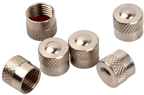 6 Pièces Voiture Bouchons de Valve Bouchon de Valve de Pneu avec Joint en Caoutchouc Bouchon Pneu Voiture Anti-poussière Capuchons Voiture Capuchon de Valve pour Voiture, Moto